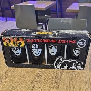 Kiss Band Black and White Collectors Series Pint Glass Set